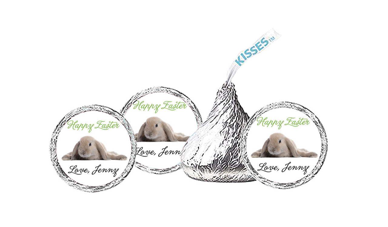 Floppy Eared Bunny Easter Personalised Hershey's Kisses
