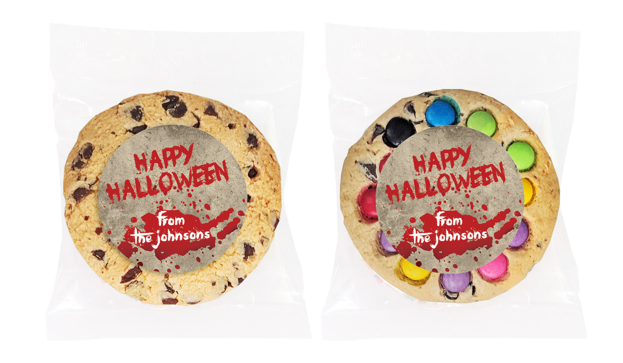 Blood Splatter Halloween Personalised Cookie