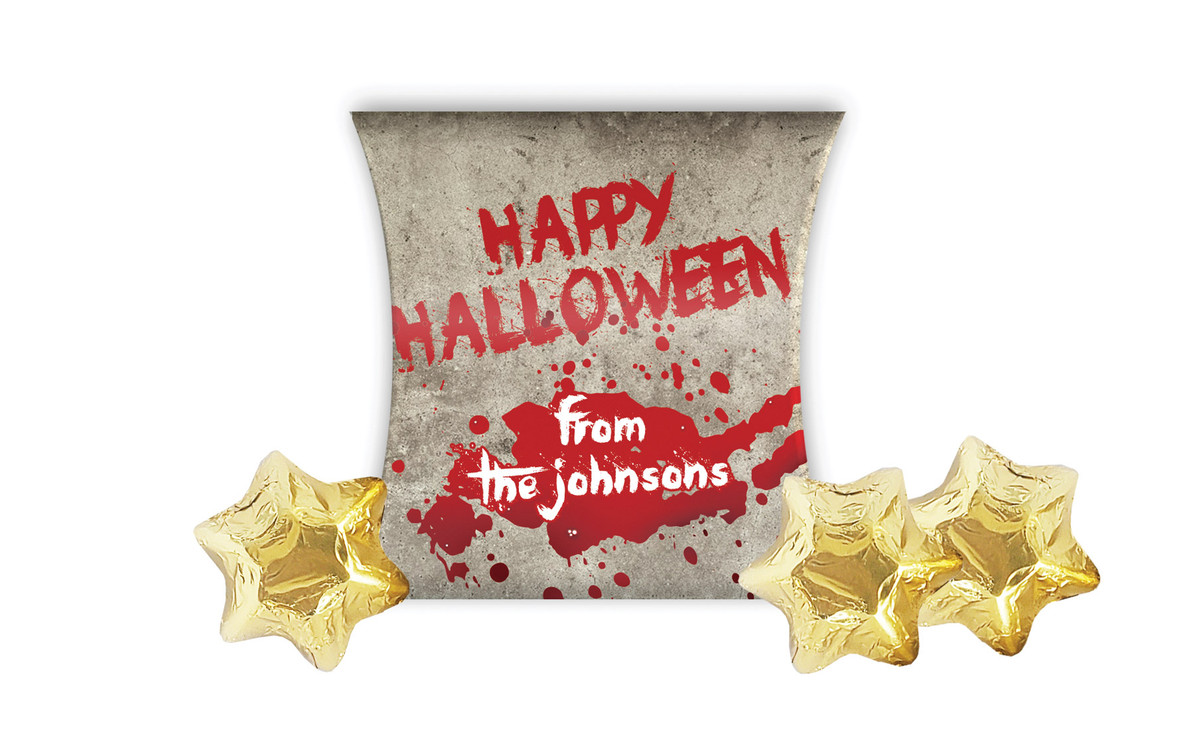 Blood Splatter Halloween Personalised Pillow Boxes