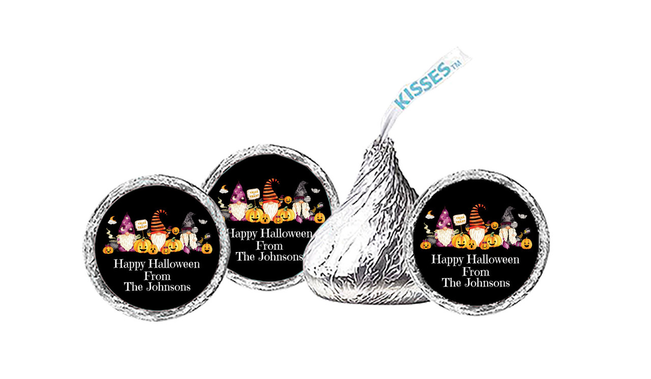 WIzard Gnomes Halloween Personalised Hersheys Kisses