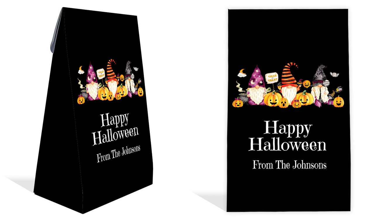 WIzard Gnomes Halloween Personalised Gusset Favour Bag