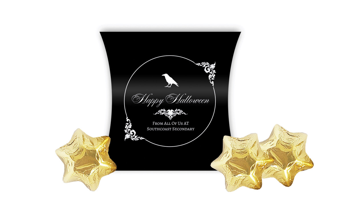 Gothic Raven Halloween Personalised Pillow Boxes