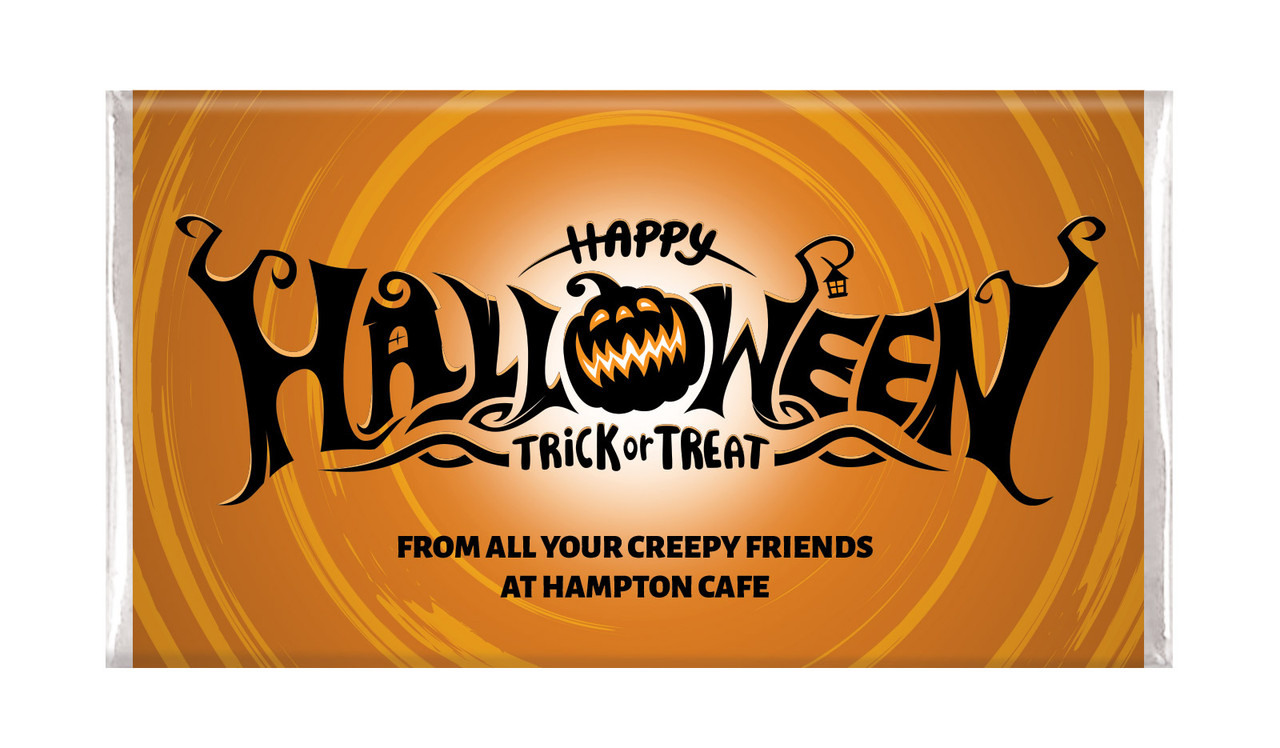 Halloween Script Halloween Personalised Chocolate Bar