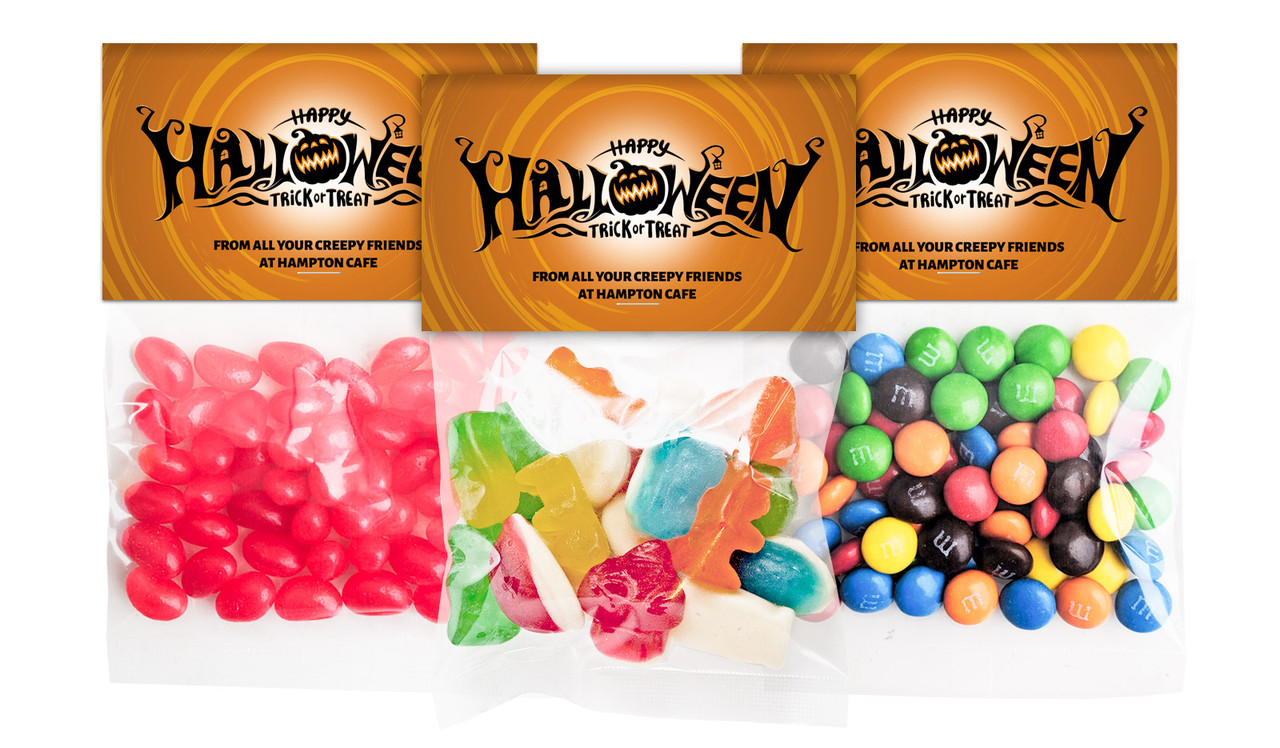 Halloween Script Halloween Personalised Lolly Bag With Topper