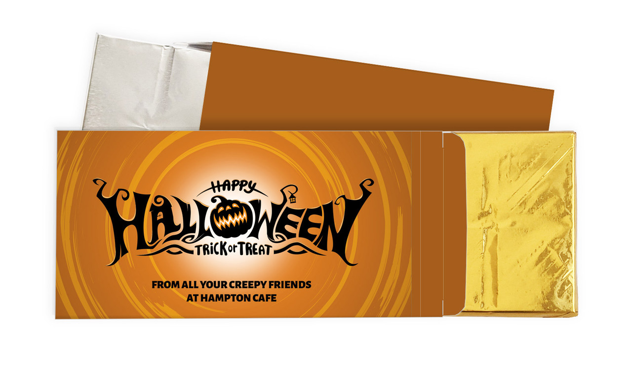 Halloween Script Halloween Personalised Chocolate Bar In A Box
