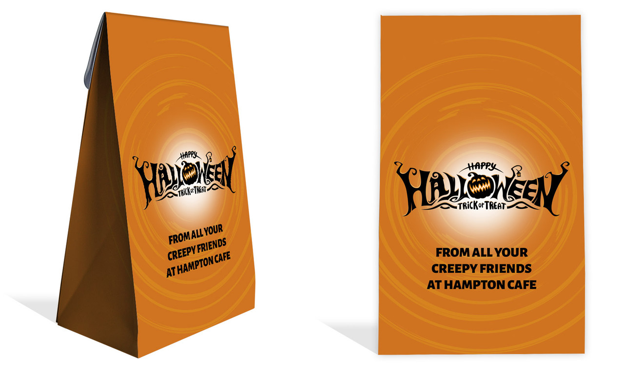 Halloween Script Halloween Personalised Gusset Favour Bag