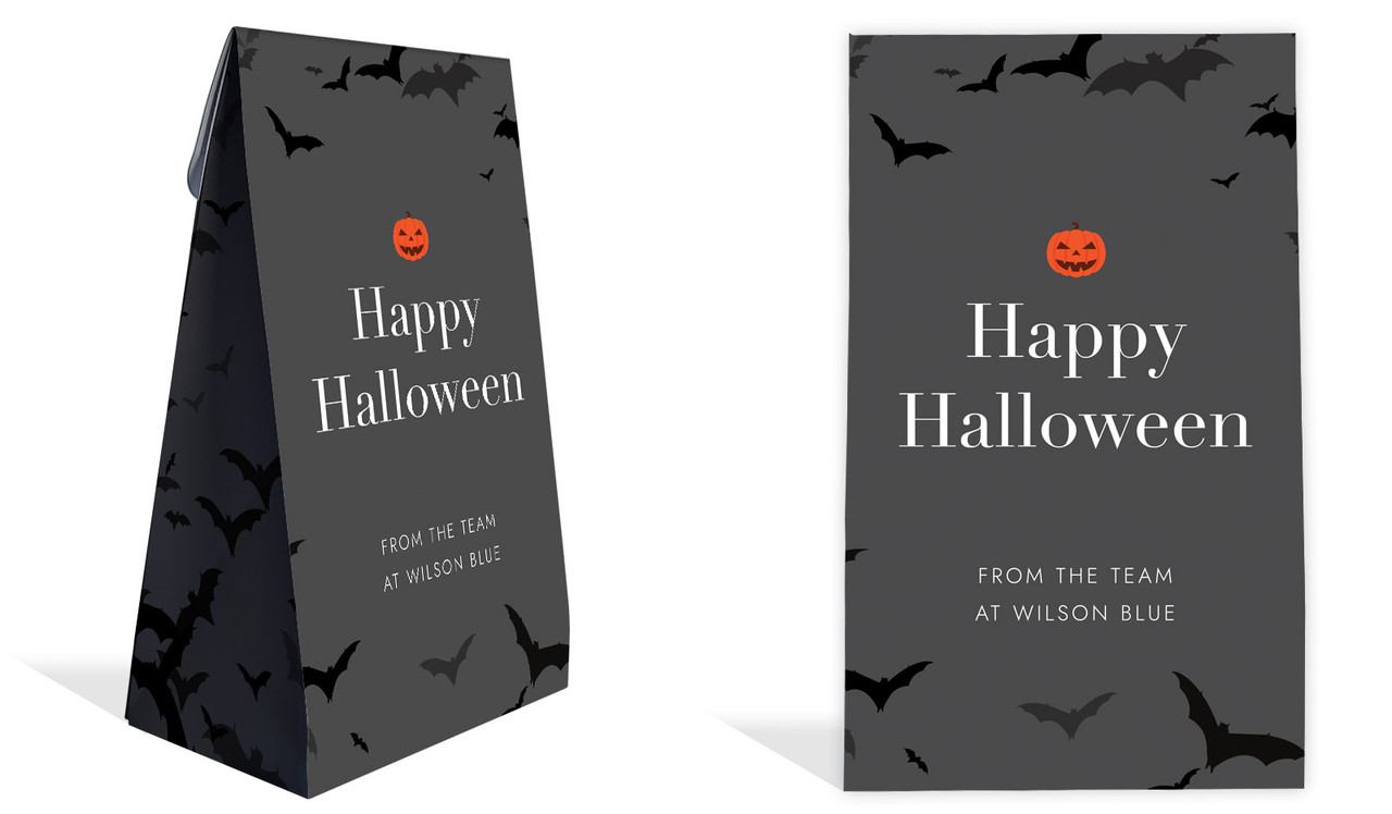 Pumpkin Head Halloween Personalised Gusset Favour Bag