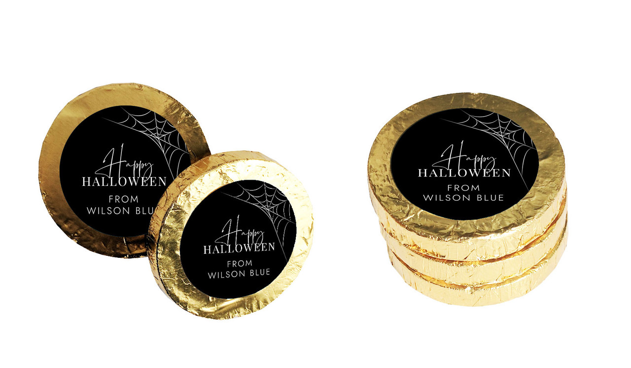 Elegant Web Halloween Chocolate Coin