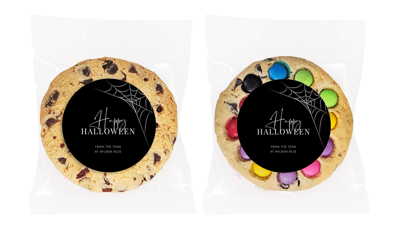 Elegant Web Halloween Personalised Cookie