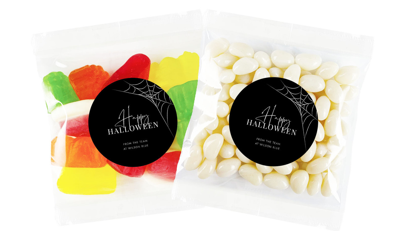 Elegant Web Halloween Personalised Lolly Bag