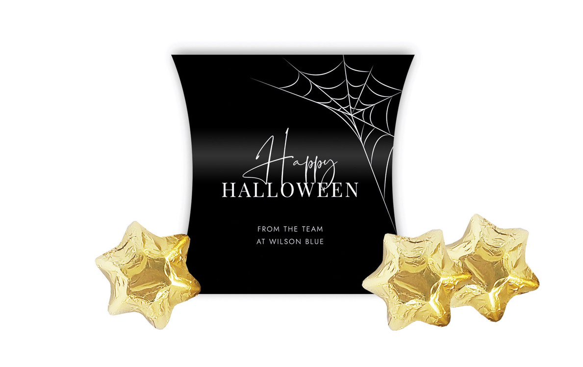 Elegant Web Halloween Personalised Pillow Boxes
