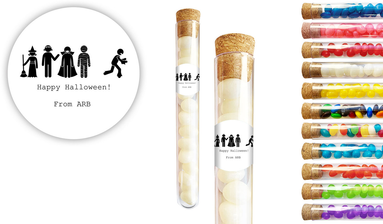 Stick Figures Halloween Personalised Test Tubes