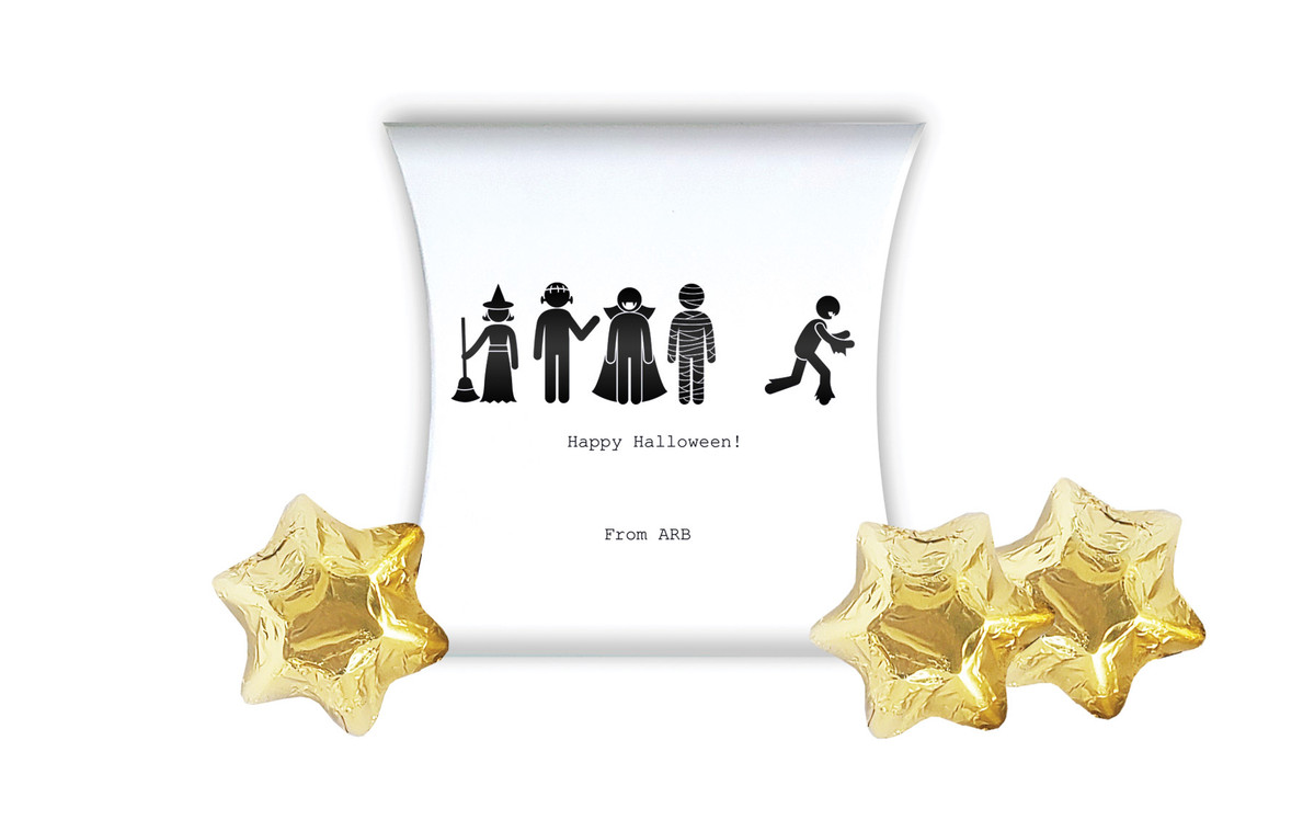 Stick Figures Halloween Personalised Pillow Boxes