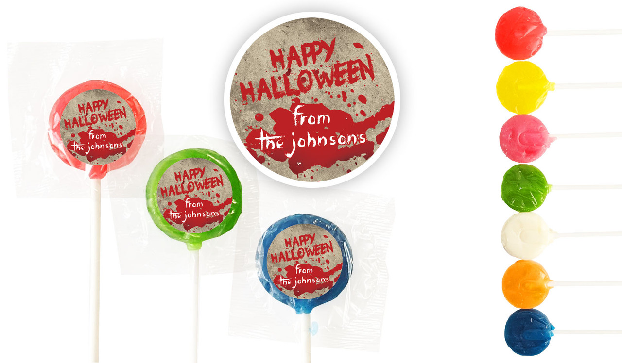 Blood Splatter Halloween Custom 3cm Mini Lollipops