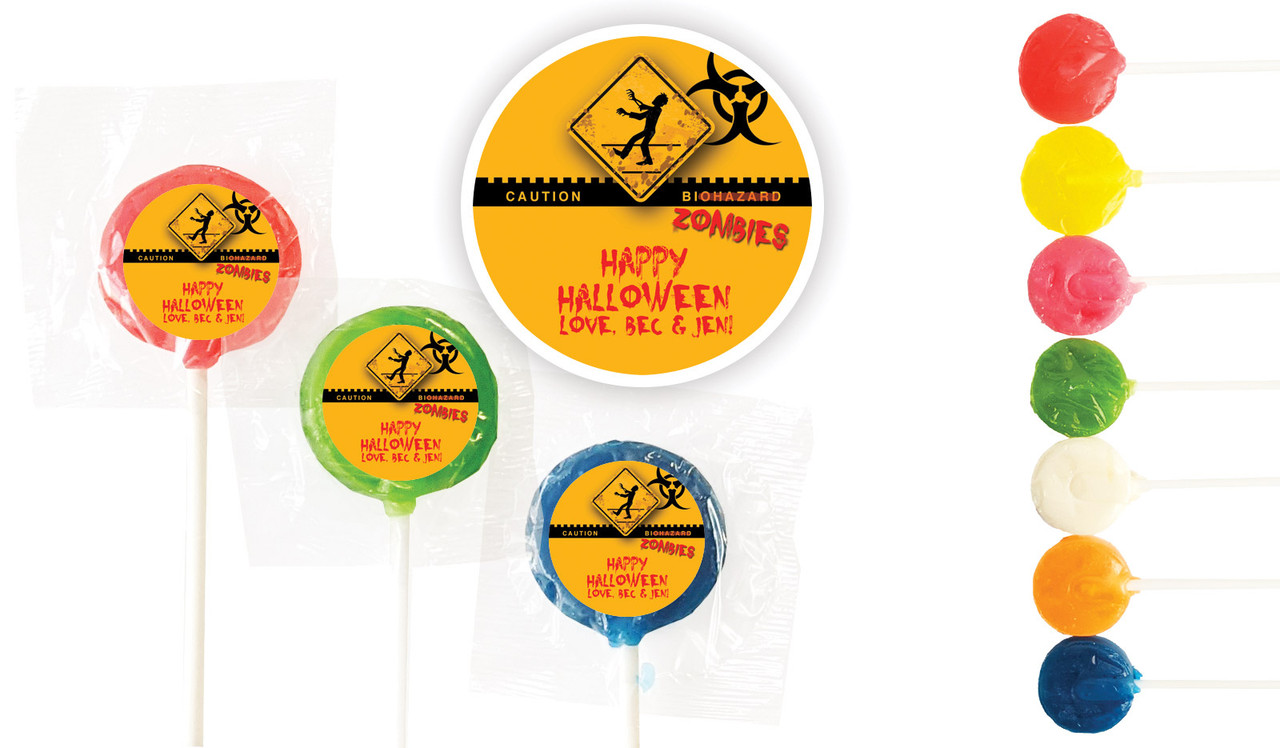 Zombie Apocalypse Halloween Custom 3cm Mini Lollipops