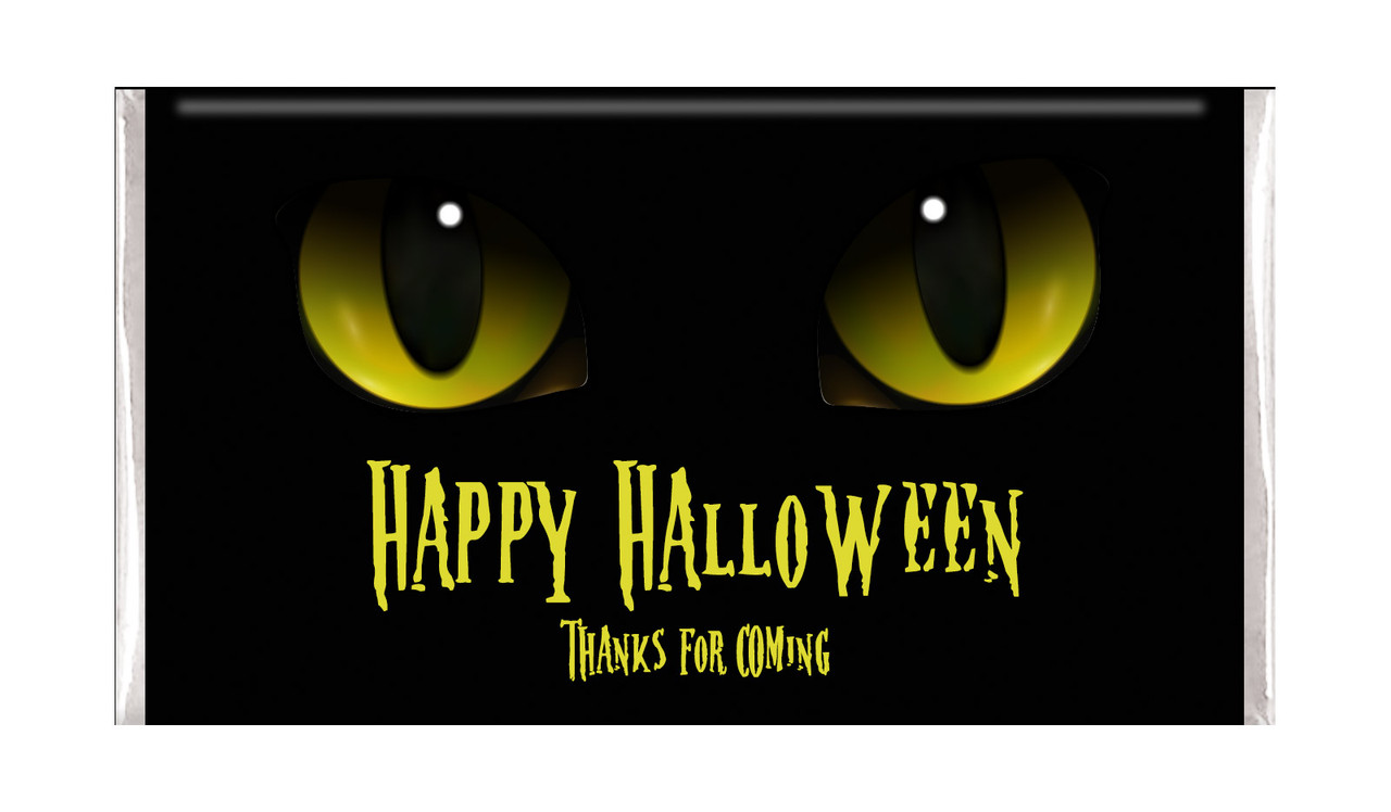Cats Eyes Halloween Personalised Chocolate Bar