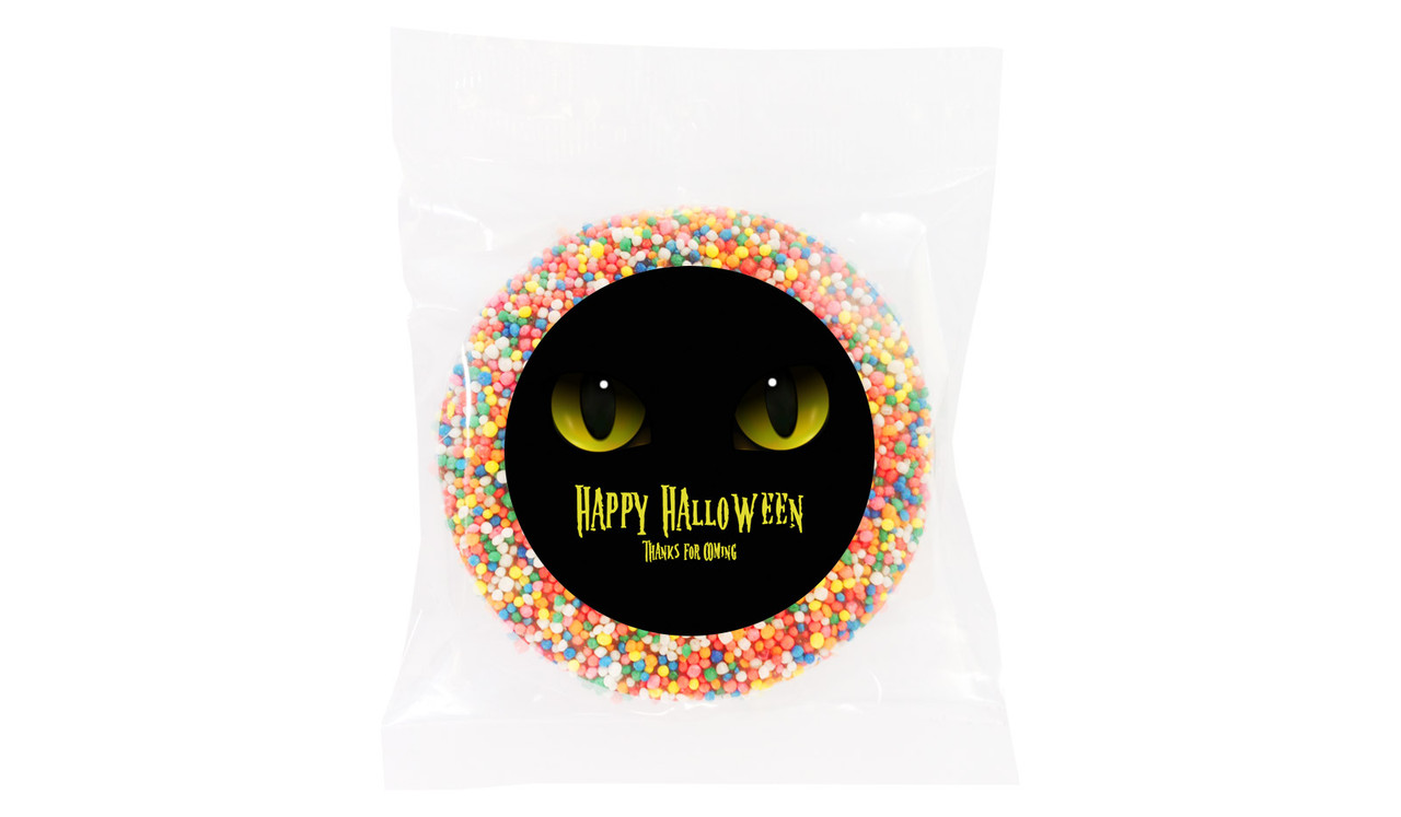 Cats Eyes Personalised Halloween Chocolate Freckle