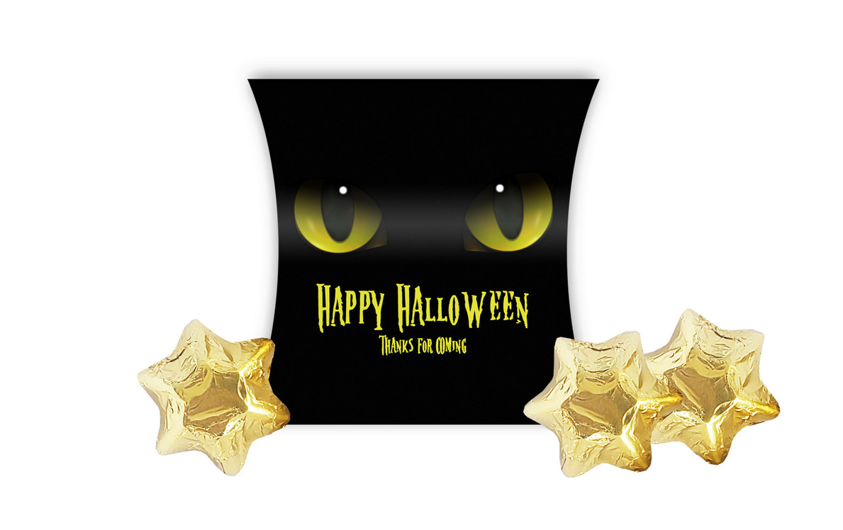 Cats Eyes Halloween Personalised Pillow Boxes