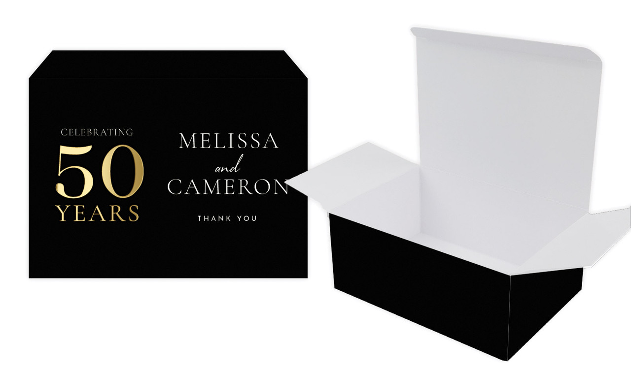 Big Fifty Anniversary Personalised Tuck Gift Box