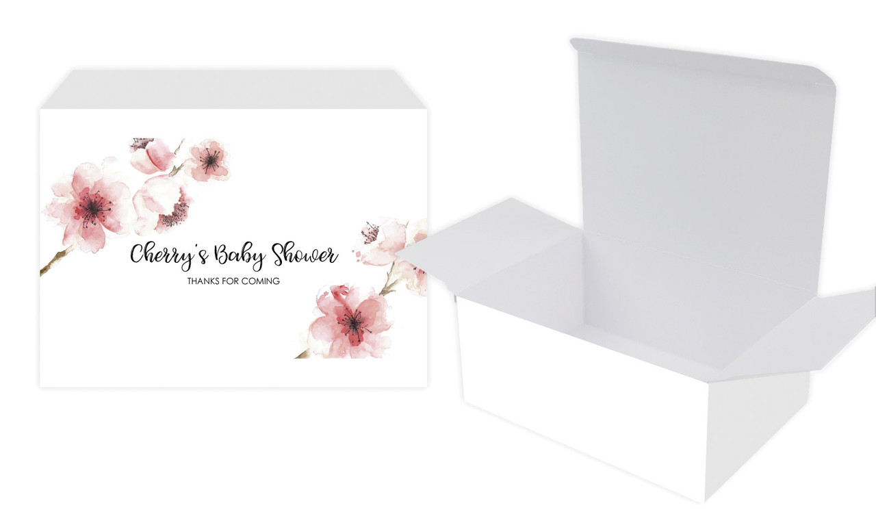 Cherry Blossoms Baby Shower Personalised Tuck Gift Box