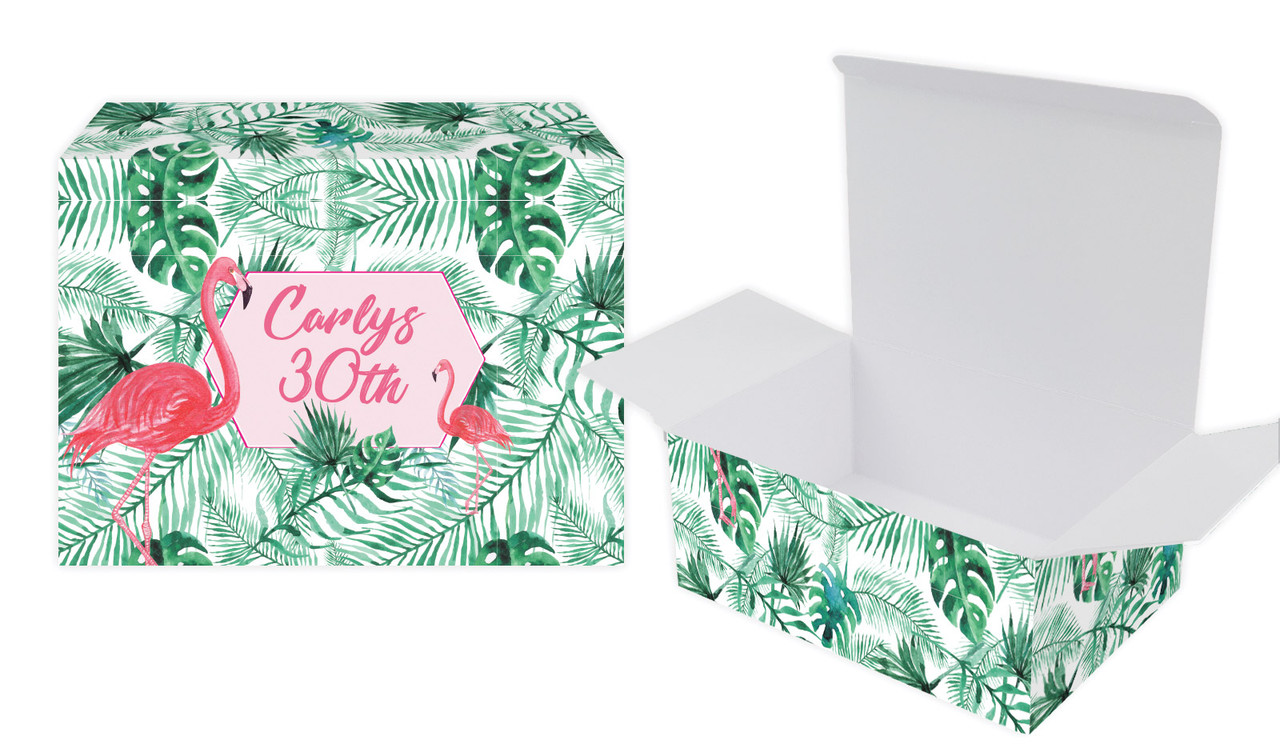 Flamingo Jungle Personalised Tuck Gift Box
