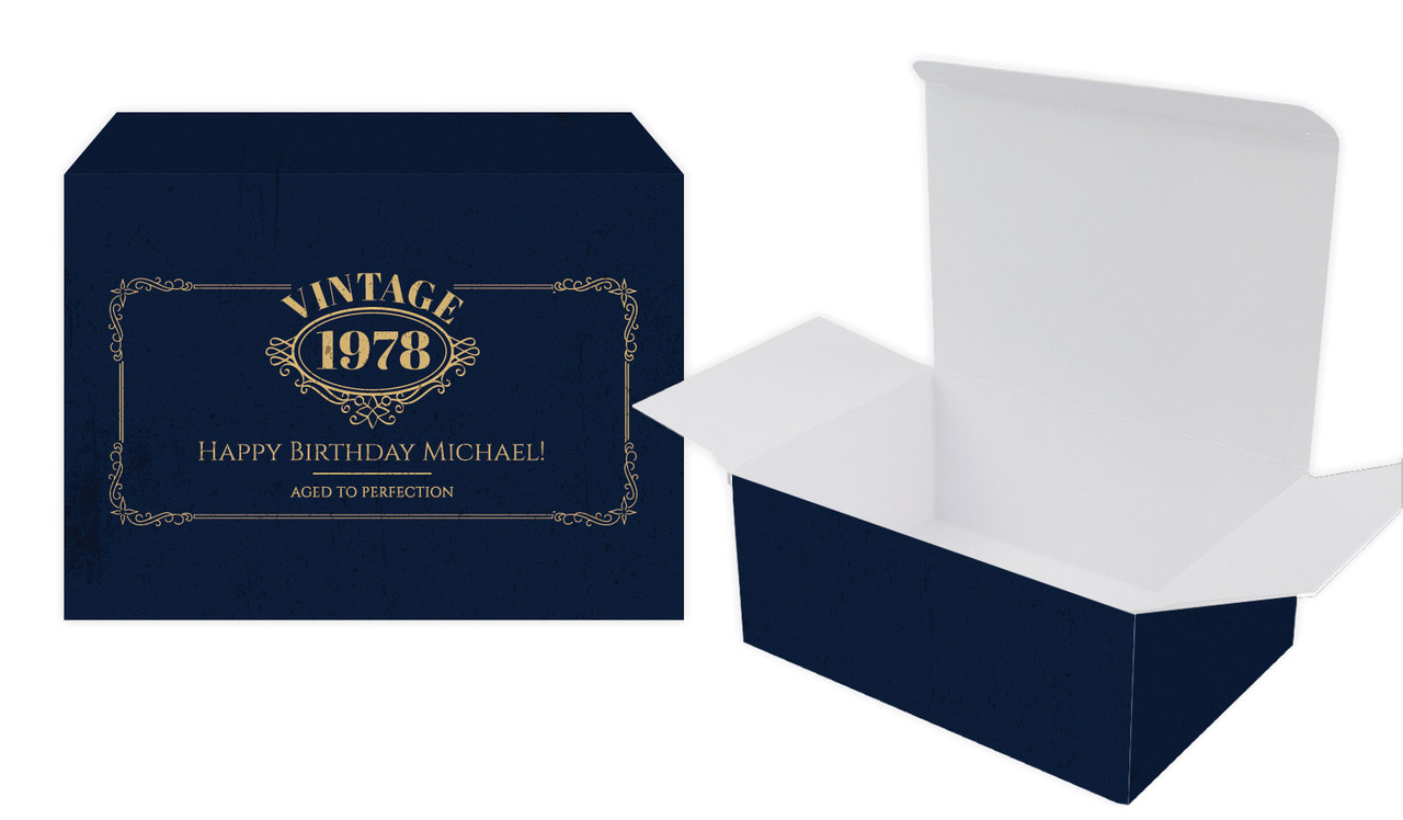 Vintage Year Personalised Tuck Gift Box
