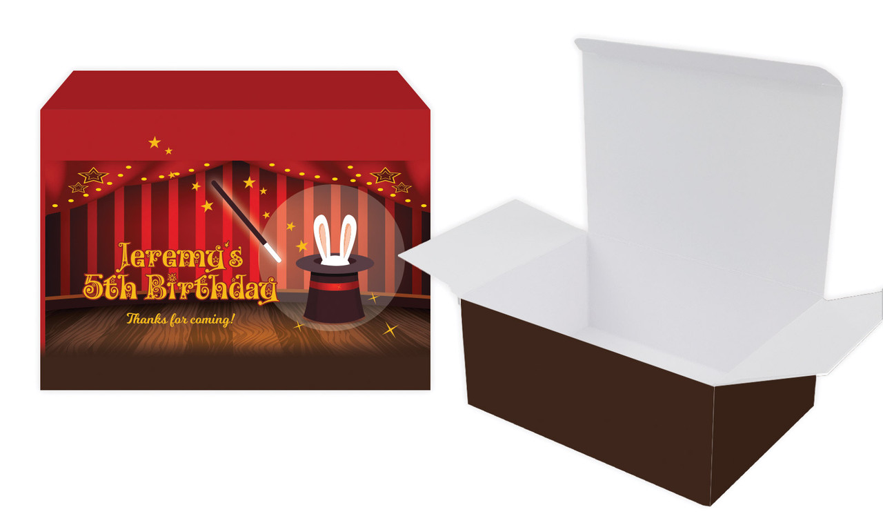Magician Kids Party Personalised Tuck Gift Box