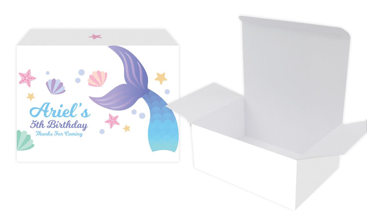 Mermaid Kids Party Personalised Tuck Gift Box