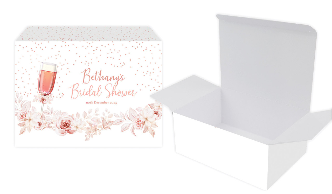 Bubbly Bridal Shower Personalised Tuck Gift Box