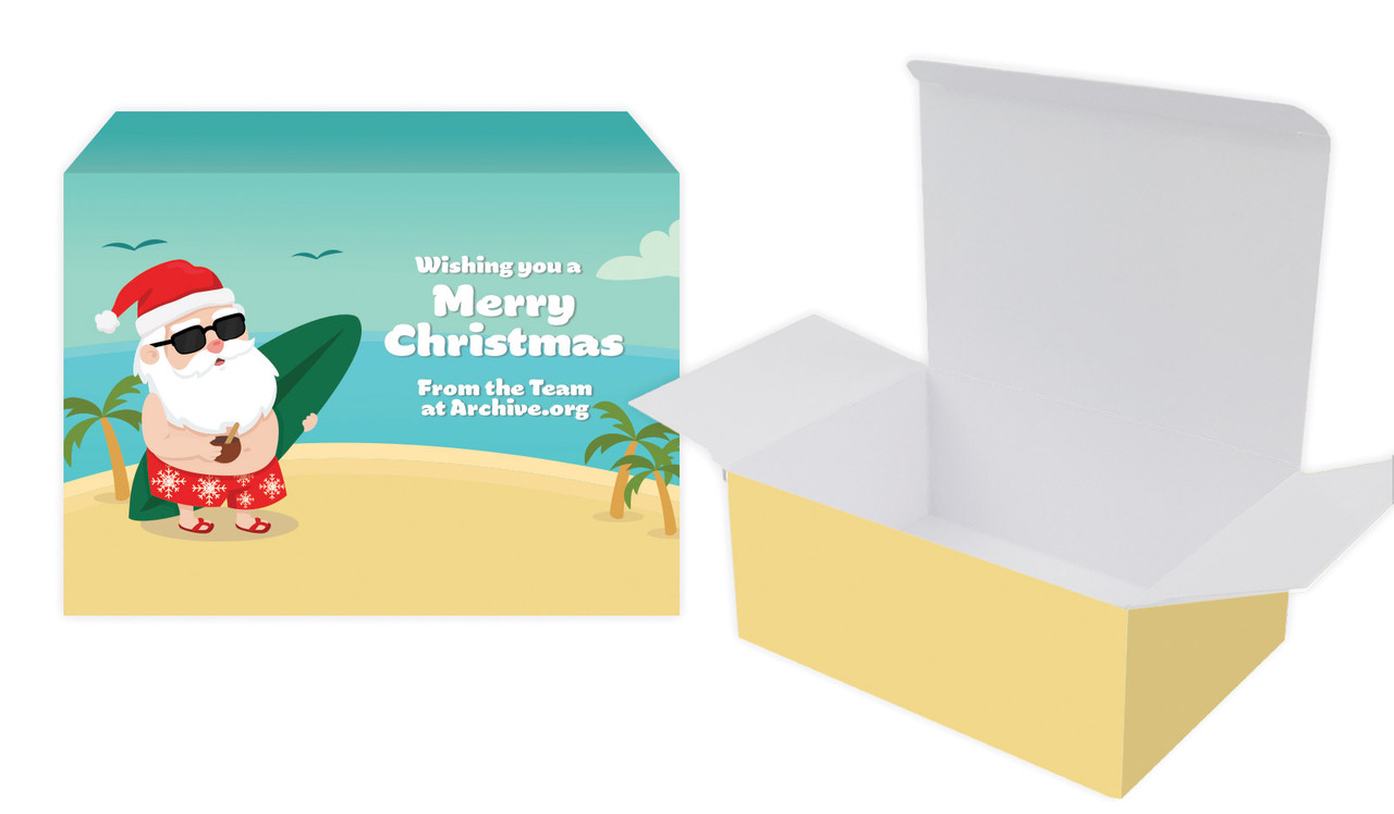 Beach Santa Christmas Personalised Tuck Gift Box
