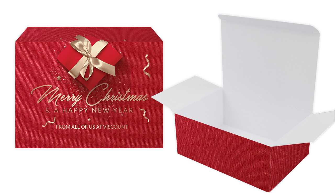 Glossy Gift Red Christmas Personalised Tuck Gift Box