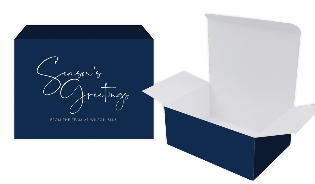 Navy Christmas Personalised Tuck Gift Box