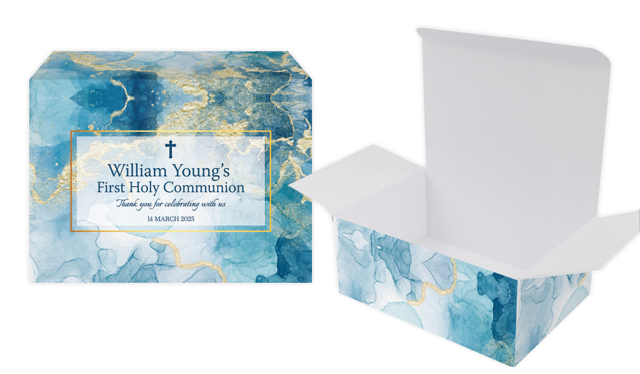 Abstract Background Communion Personalised Tuck Gift Box