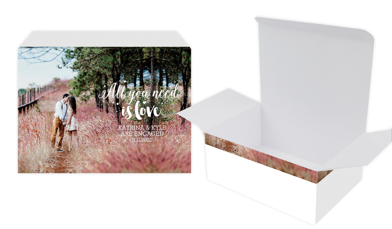 All You Need Is Love Engagement Personalised Tuck Gift Box