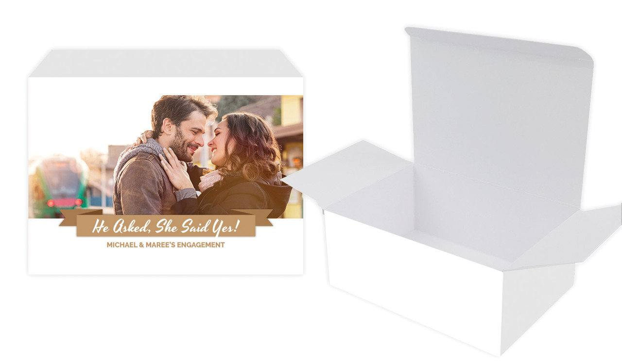 Banner Photo Engagement Personalised Tuck Gift Box