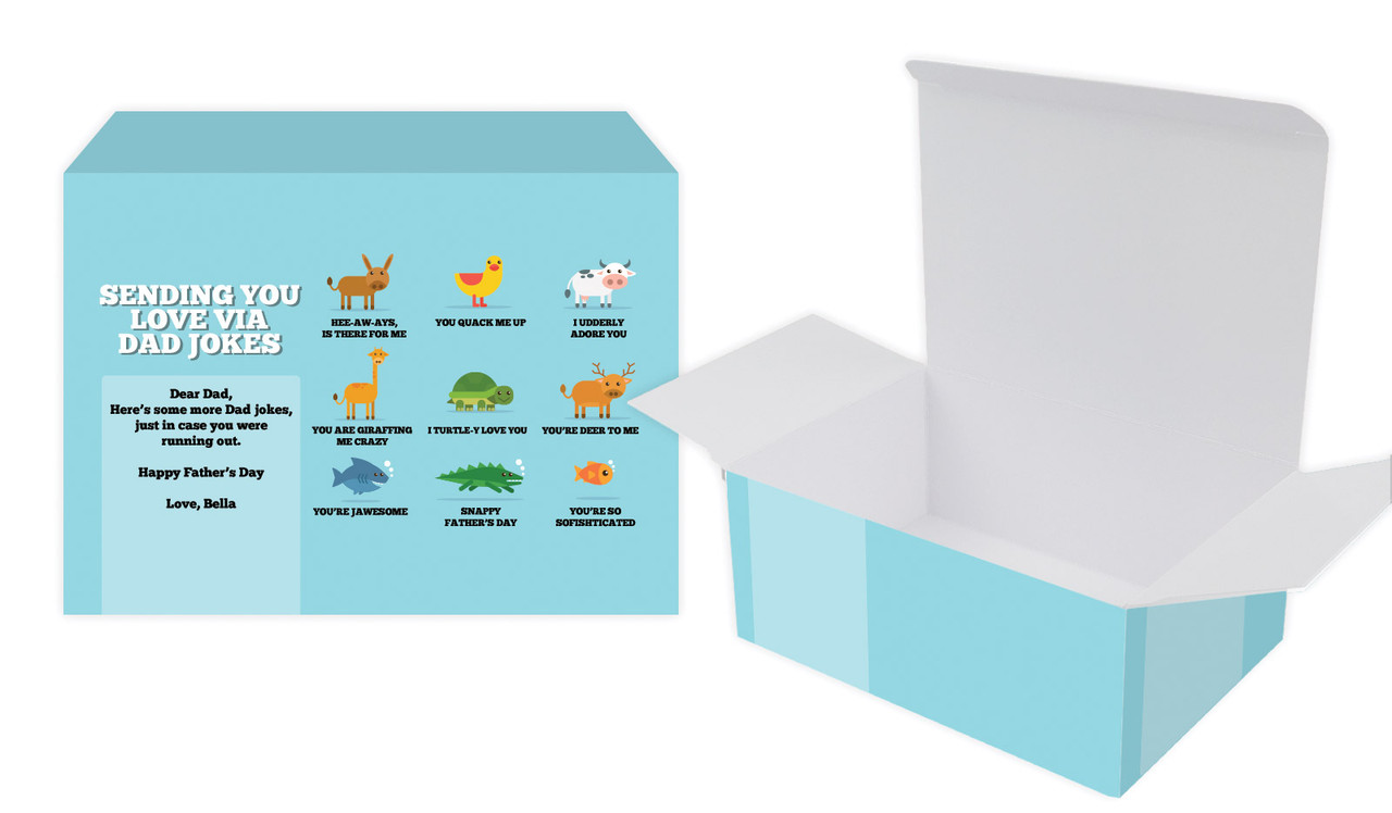 Dad Jokes Fathers Day Personalised Tuck Gift Box