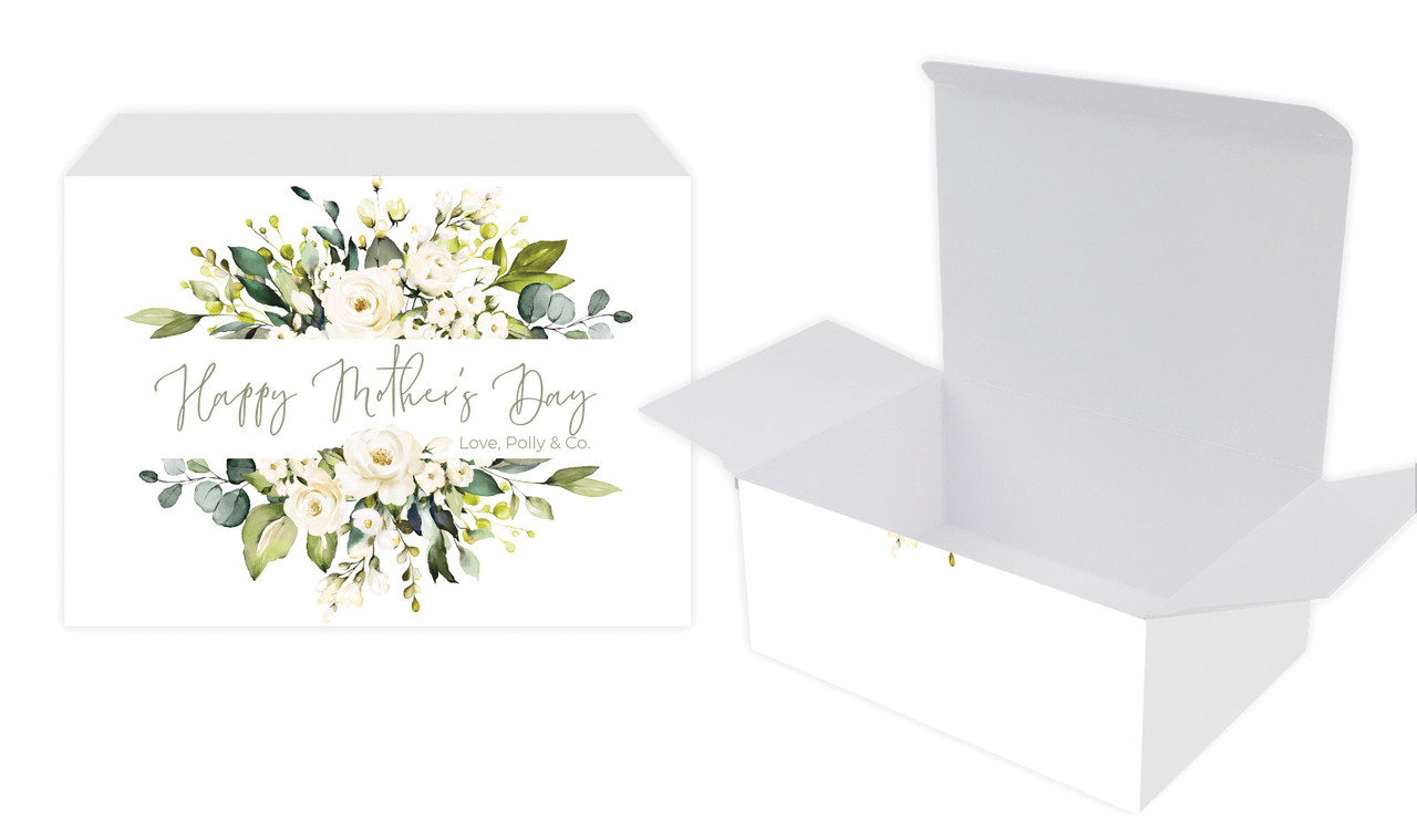 White Roses Mothers Day Personalised Tuck Gift Box