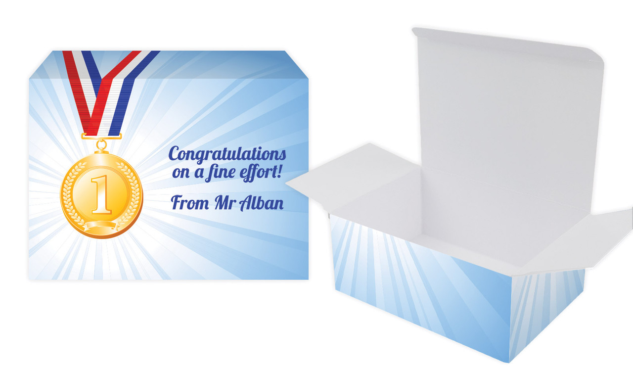 Medal 1st Place Personalised School Personalised Tuck Gift Box