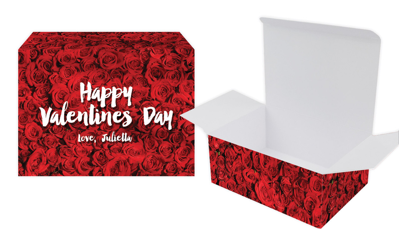 Rose Full Valentines Day Personalised Tuck Gift Box