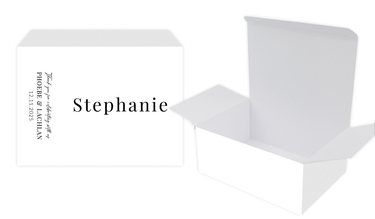 Simple Wedding Personalised Tuck Gift Box