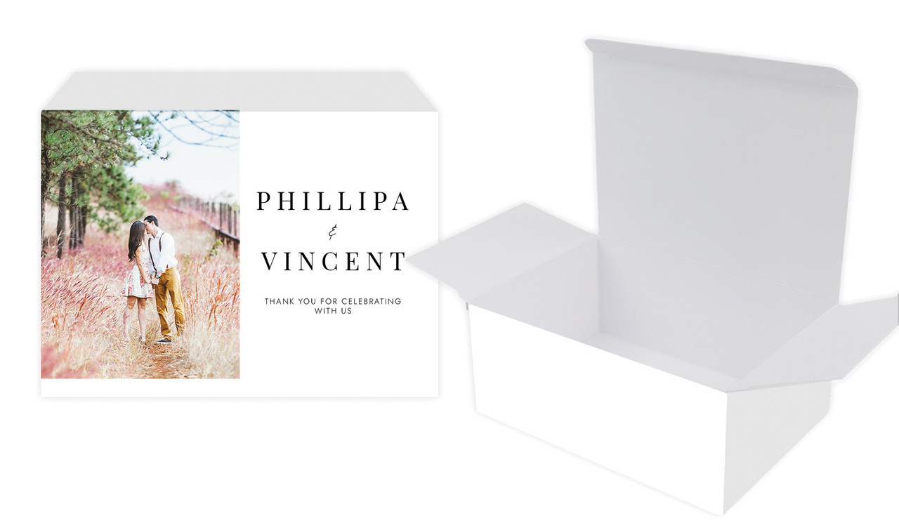 Simple Photo Wedding Personalised Tuck Gift Box