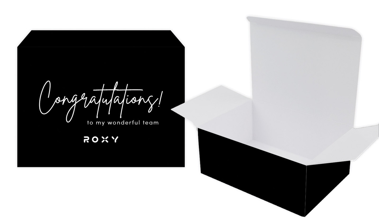 Signature Black Congratulations Personalised Tuck Gift Box