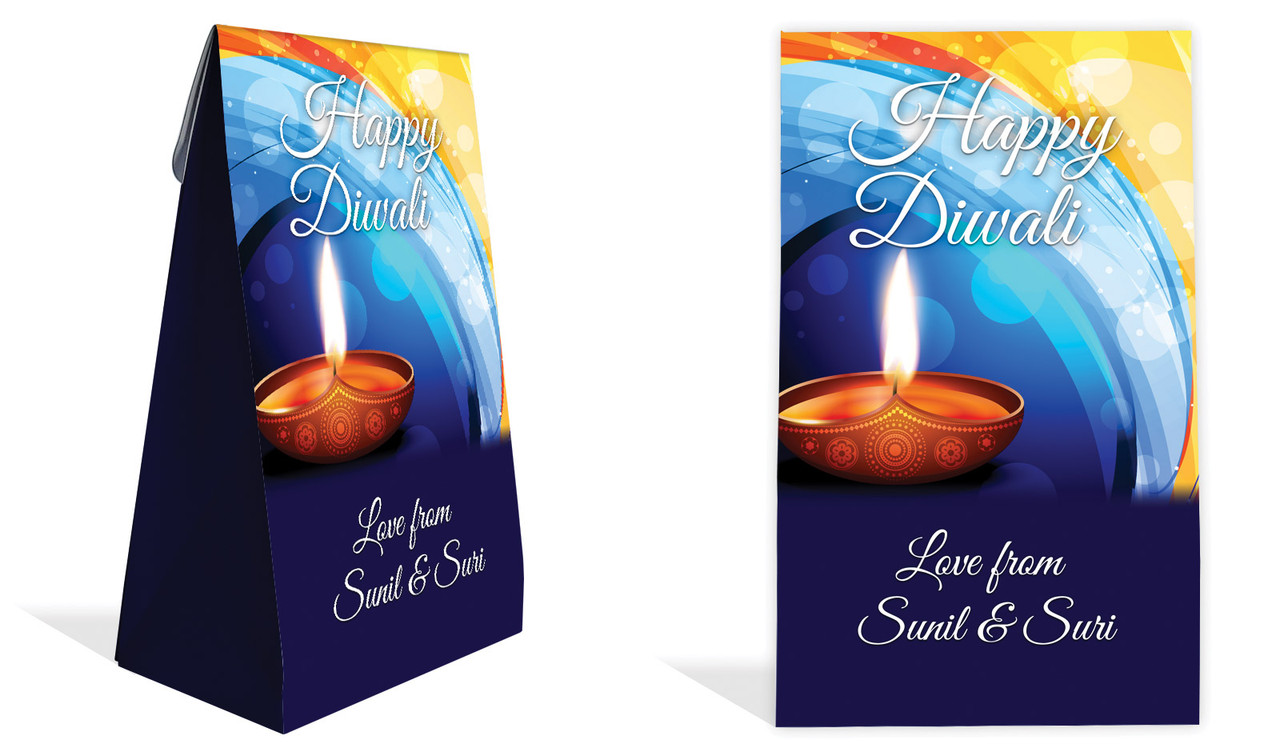 Vibrant Diwali Personalised Gusset Favour Bag