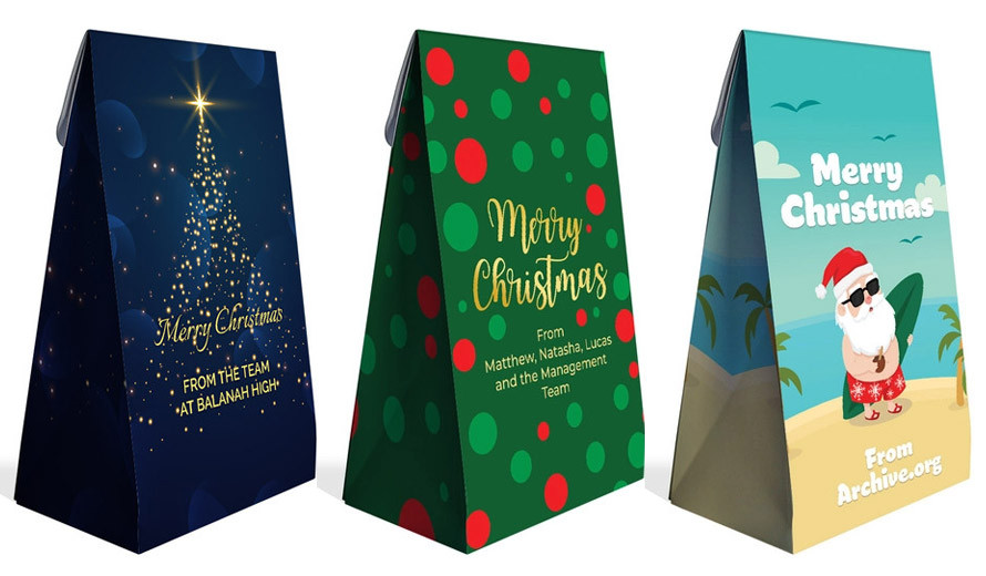 Branded Christmas Favour Bag With Gusset