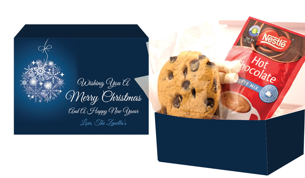 Blue Ornament Christmas Hot Chocolate Kit