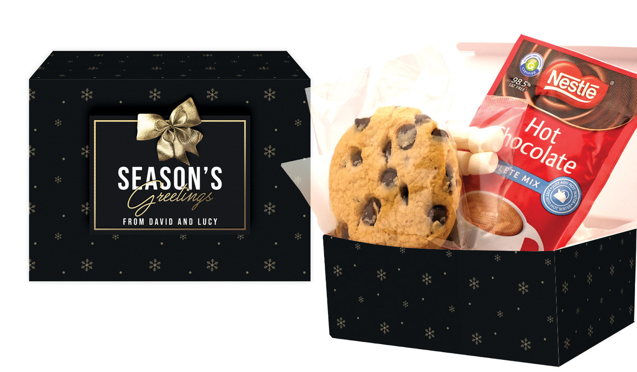 Glossy Gift Black Christmas Hot Chocolate Kit