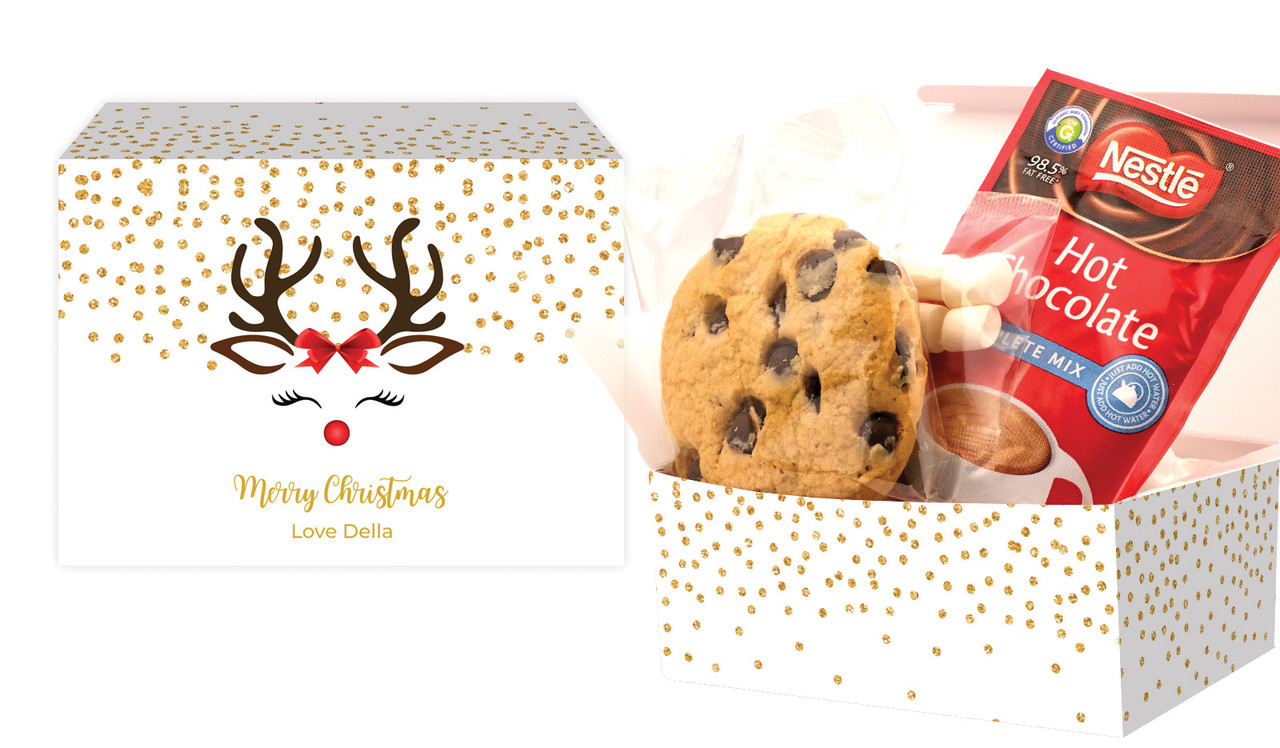 Reindeer Face Christmas Hot Chocolate Kit