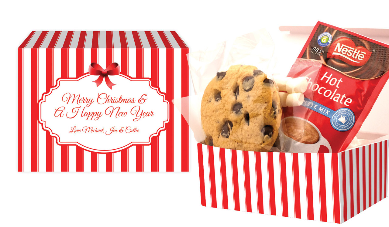 Stripes In Red Christmas Hot Chocolate Kit