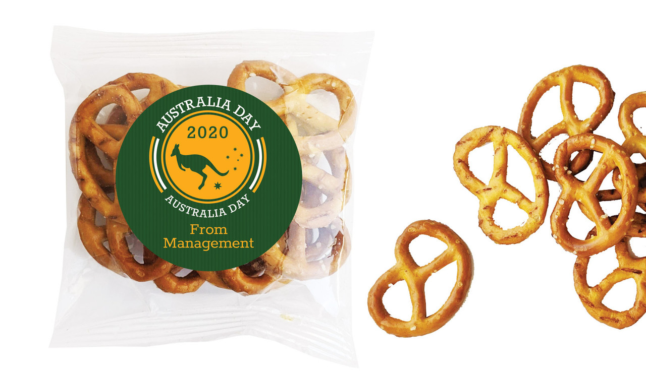 Australia Day Emblem Australia Day Personalised Bag Of Pretzels