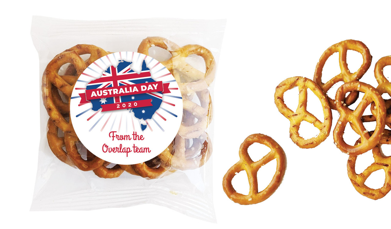 Australia Map Australia Day Personalised Bag Of Pretzels